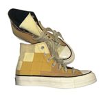 Converse  Orange and Beige Chuck 70 High Top Plaid Sneakers (Size 5,Women’s 7) Photo 2