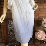 Rebecca Taylor SILK RUFFLE PURPLE OMBRE SHIFT DRESS WITH EXPOSED BACK (8) Photo 6