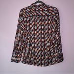 Isabel Marant Etoile M Top Colorful Print Button Collar Long Sleeve Blouse Photo 5