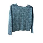 Garnet Hill Garnet Hill Women's Size Small Black Blue Thread Knit Sweater 100% Wool #HH5-4 Photo 5