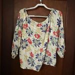 Denim & Supply NWT  RL Boho Tropical Floral Print Oversized Blouse Size S Photo 2