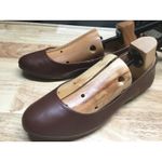 Sun + Stone Eliana Ballet Flats Women's 9.5 Brown Leather Slip Photo 2