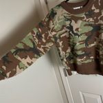 Daisy Street Green and Brown Camouflage Sweater size X-Large Photo 3