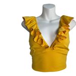 SheIn Exaggerated Ruffle Plunging Neckline Crop Top Photo 18