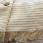 Kay Unger VTG  Blazer Jacket Collared Button Up Tulle Hem Striped White Cream 6 Photo 1