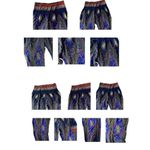 Harem Pants One Size Navy Multicolors Cosmic Stretch Waist Yoga Exercise READ Blue Photo 8