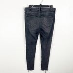 ALL SAINTS Grace Black Wash Split Fray Hem Jeans, Size 32 Photo 1