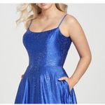 Windsor A-line dresses with long crisscross back , Color Royal Blue Size L Photo 0