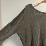 Joie  Sweater Gray Scoop Neck w/ Deep Back Lace Hem Knit Sz M GUC Cashmere Blend Photo 1