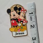 Disney Vintage  Mickey Minnie Best Friends Jesus Name Keychain Charm Photo 4