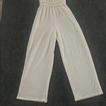 ZARA  Textured Cream Jumpsuit Elastic Waist Wide Leg (Fits XS/S) (13-14 girls) Photo 3