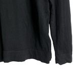 J.Crew Black Ruffleneck Long Sleeve Crewneck Pullover Sweater Size L Photo 3