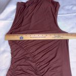 Anthropologie Ruched Mock Neck Knit Dress Cocoa Plum Fitted Sleeveless Bodycon Photo 9