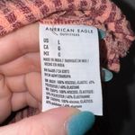 American Eagle Women's Size Large Red Long Sleeve Square Neck Stripe Top Photo 7