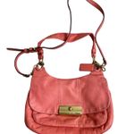 Coach Genuine Kristin Leather Purse - Coral Pink - Luxe Gold Hardware DUST BAG Photo 0