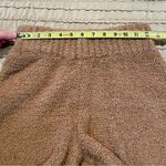 SKIMS Cozy Knit Shorts Small Medium S/M Brown Sherpa Teddy Boucle Photo 3