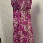 Lilly Pulitzer Va Va Voom Pink and White Floral Silk and metal thread Maxi Dress Photo 0