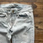 American Eagle Women’s Jeans Light Wash Skinny Low Rise Stretch Acid Wash Sz 6 Photo 1