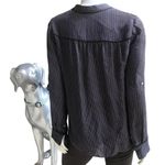 Vince  Silk Button Down Black White Red Long Sleeve Shirt Women's Size S Photo 2