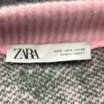 ZARA  Pink & Green Plaid Knit High-Waisted Mini Skirt Size Small S Photo 5