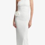 Bardot Lilita Rosette One-Shoulder Stretch Jersey Midi Dress in Orchid White XS Photo 15