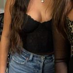 Gilly Hicks  Black Corset Crop Top Photo 4