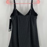 MiracleSuit Tankini Top Size 12 Pin Point Love Knot Black White Polka Dot NWT Photo 3