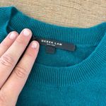 Derek Lam  blue long sleeve draped peplum sweater pullover Photo 2