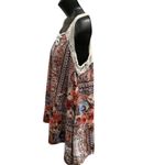 G Collection Women’s Floral Multicolor Lace Tank Top w/Handkerchief Cut Hem. Red Size L Photo 6