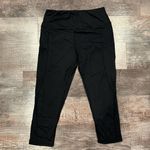 Ouges Black Crop Leggings With Side Pockets Size Large Photo 0