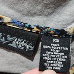 Daytrip  Tan Gray Speckled Tiered Ruffle Zip Front Knit Back Tank Size XS Photo 5