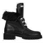 Giuseppe Zanotti Black Leather and Fur Phillis Boots Photo 4
