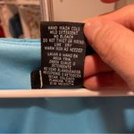 Beautiful Y2K K Studio aqua blue button collar babydoll flowy stitched trim top Size 14 Photo 7