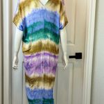ZARA  WOMAN MULTICOLORED TIE DYE ROMANTIC BOOHOO TUNIC DRESS VISCOSE SIZE XS Photo 2