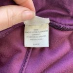 Soma Purple Velour Velvet Pull On Pants Large Elastic Waist Jogger Lounge Pocket Photo 6