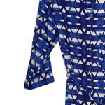 Lucky Brand Geometric Print Tie Belt Shirt Dress Button Up V-Neck Small Women Photo 3