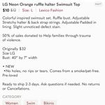 Target Restock LG orange ruffle bikini halter top Photo 5