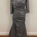La Femme NWT  Sequined Shirred Sweetheart Neckline Trumpet Dress Size 14 Photo 1