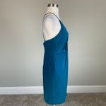 Aidan Mattox Backless Sleeveless Mini Sheath Cocktail Party Dress Size 6 Blue Photo 3