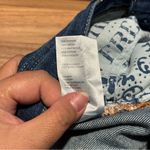 Free People Maggie Mid-Rise Straight Leg Raw Hem Cropped Button Fly Jeans 25 EUC Photo 4