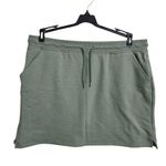 Eddie Bauer Green Camp Fleece Drawstring Skirt W/ Pockets Sz L Photo 1