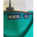 Vintage Floral Embroidered Teal Cardigan Sweater EUC Sz M Button Down Knitted Size M Photo 3