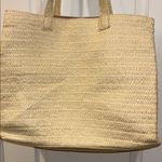 Urban Expression URBAN EXPRESSIONS NWTS STRAW TOTE WITH PINK HEART DESIGN FULLY LINED WITH POCKET Photo 3