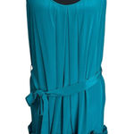 Charlie Jade  Women's Size Medium Green Slip Dress With Ruffles 100%‎ Silk NWT Photo 0
