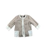 Chico's NWT  Linen Animal RV Lynette Jacket Tibet Taupe SizeL Reversible Photo 1
