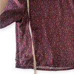 Senlis Floral Cropped Puff Sleeve Top Burnt Burgundy Size XS Cottagecore Purple Photo 4
