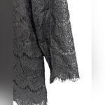 Adrianna Papell  Black Lace 3/4 Sleeve Blouse Size S Teacher Workwear Office Photo 2