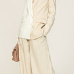 Veronica Beard Tan Two Toned Blazer Oversized Front Button Braeton Jacket 10 Photo 0