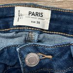 Paris Low Rise Dark Blue Distressed Skinny Jeans Size 8 Photo 1