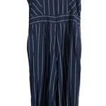 Rachel by Rachel Roy Kate Blue White Stripe Linen Tie Tank Romper Jumpsuit Size 6 Photo 0